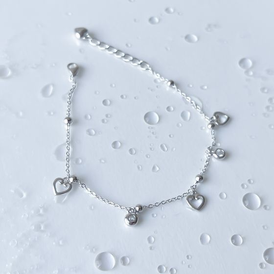 Срібний браслет з фіанітами