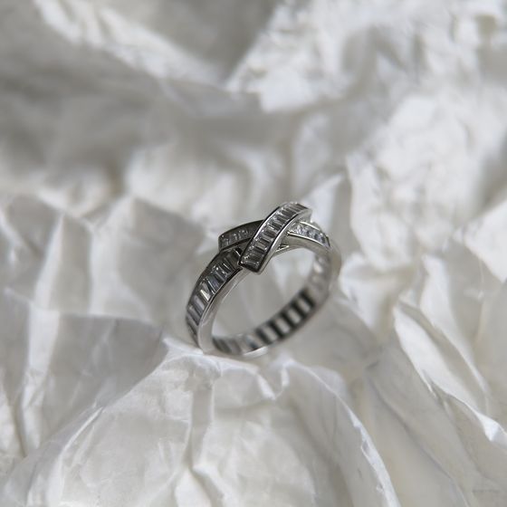 Silver Ring with Fianites