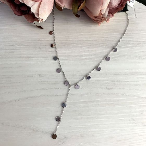 Silver necklace without stones