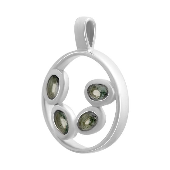 Срібна підвіска з топазом Лондон Блю