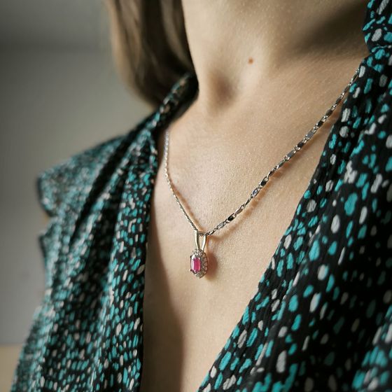 Срібна підвіска з рубіном 1.286ct