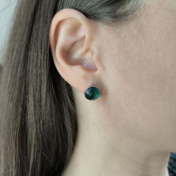 Срібні сережки з фіанітами