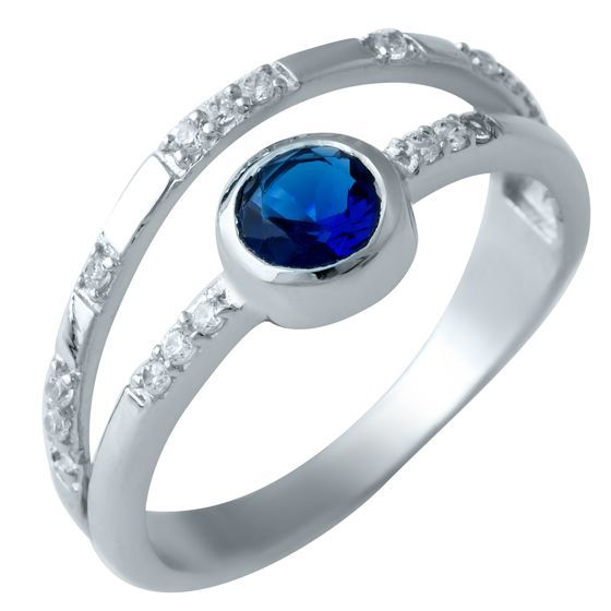 Серебряное кольцо с сапфиром nano 0.67ct