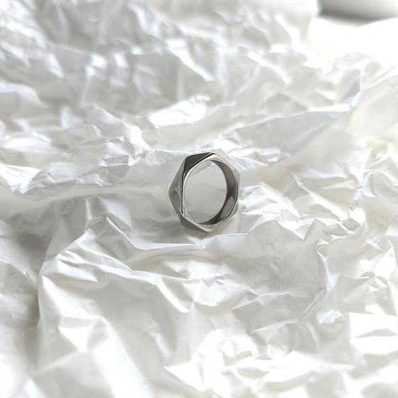 Silver ring without stones