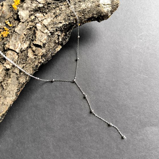 Silver necklace without stones