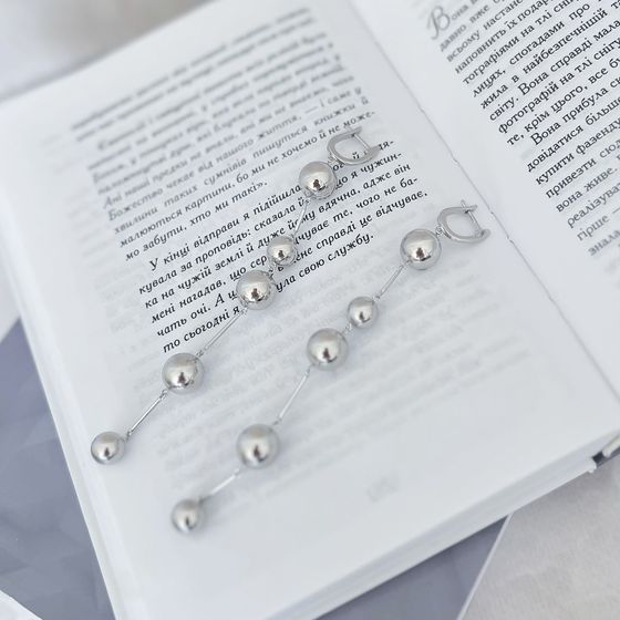 Silver earrings without stones