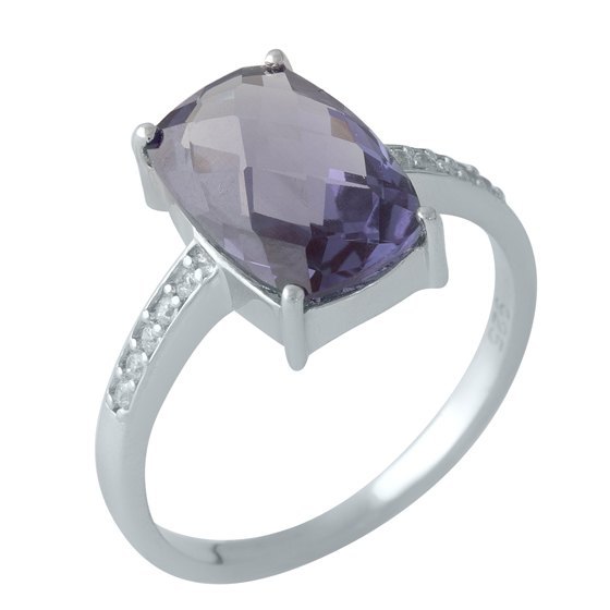 Серебряное кольцо с александритом 5.292ct