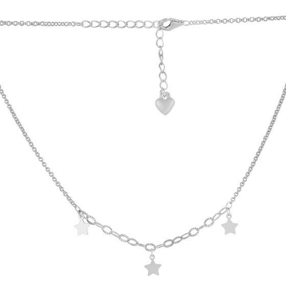 Silver necklace without stones