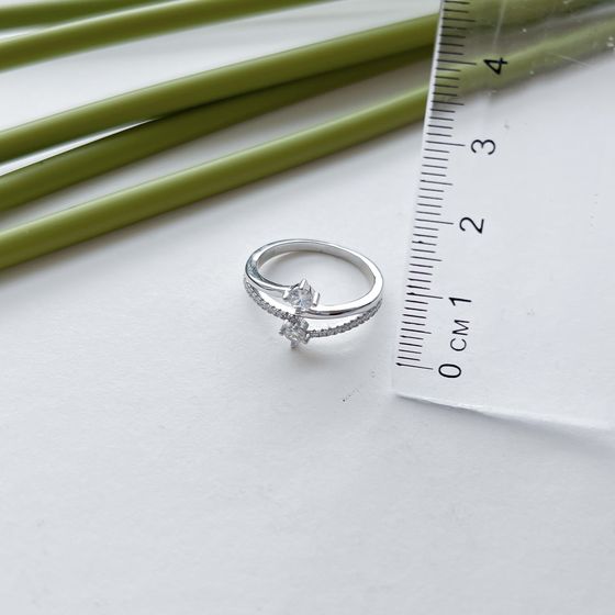 Silver Ring with Fianites