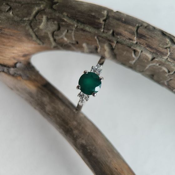 Серебряное кольцо с агатом 1.332ct