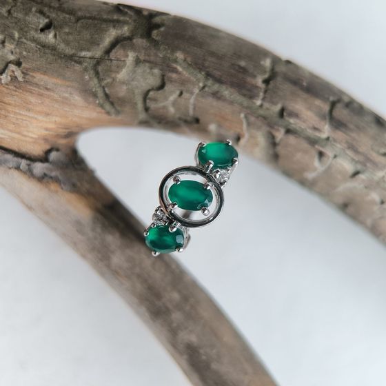 Срібна каблучка з агатом 1.388ct