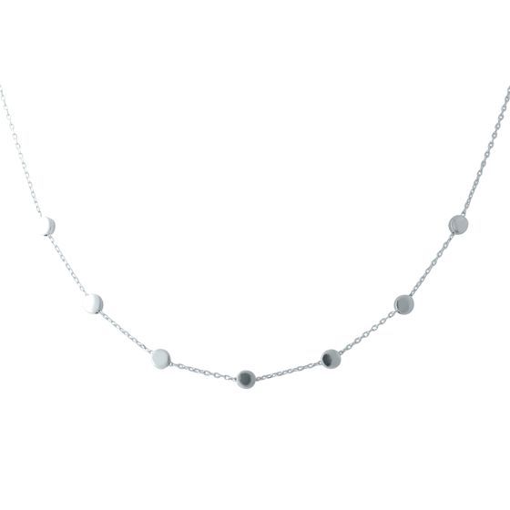 Silver necklace without stones