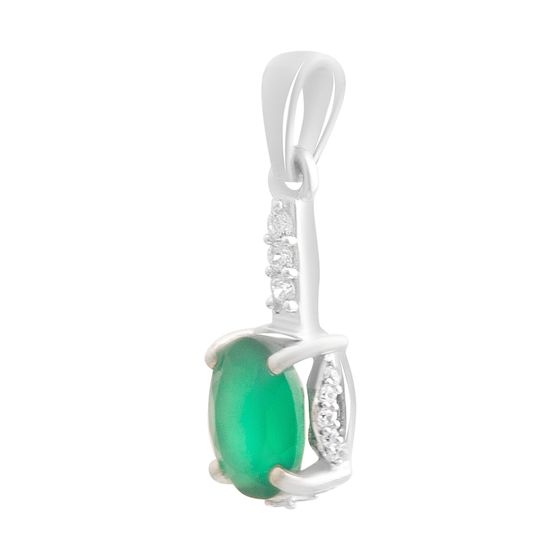 Серебряная подвеска с агатом 1.663ct