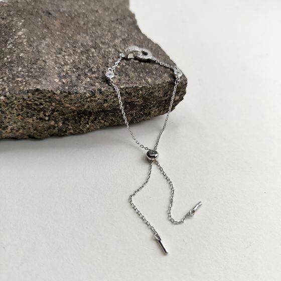 Серебряный браслет с фианитами