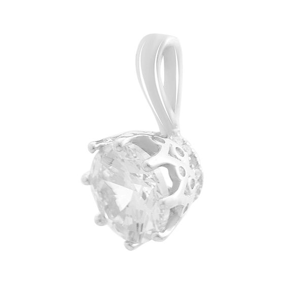 Silver pendant with phianites