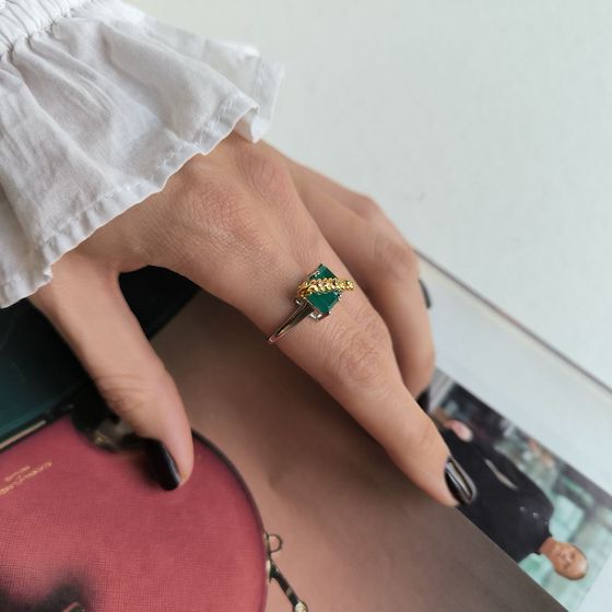 Срібна каблучка з агатом 2.885ct