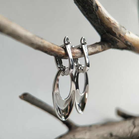 Срібні сережки з фіанітами