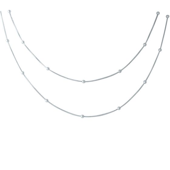 Silver necklace without stones