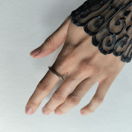 Silver ring without stones