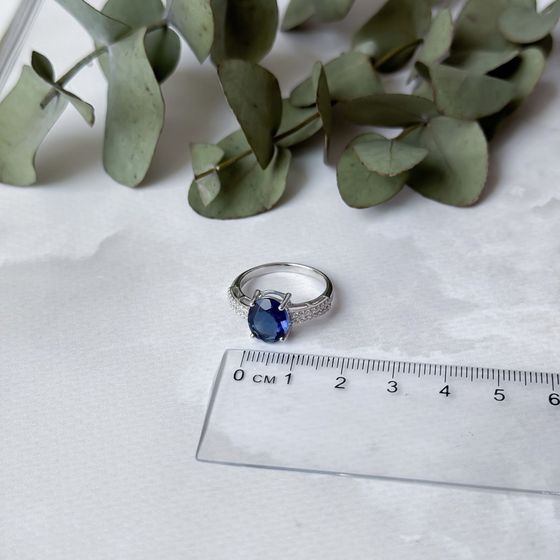 Серебряное кольцо с танзанитом nano