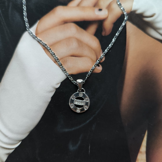 Срібна підвіска з фіанітами 0.1ct