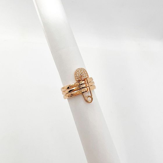 Золотое кольцо с фианитами 0.25ct