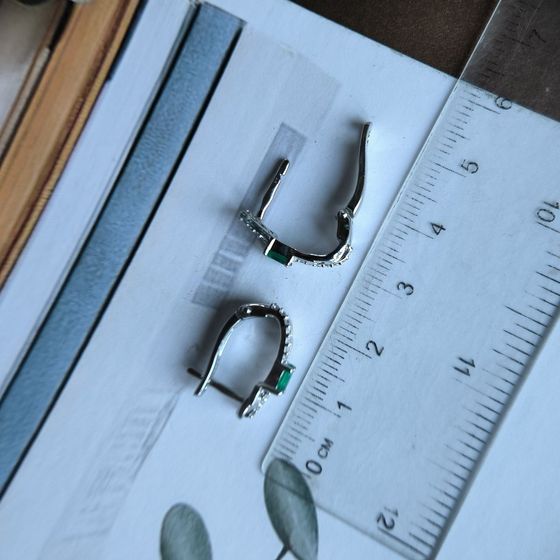 Срібні сережки з агатом 0.73ct