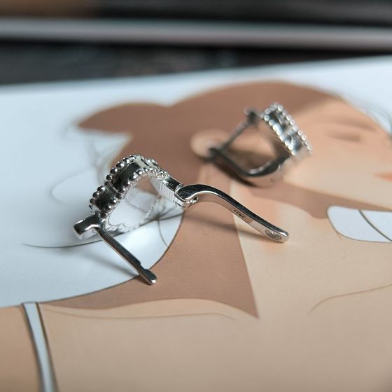 Срібні сережки з перламутром