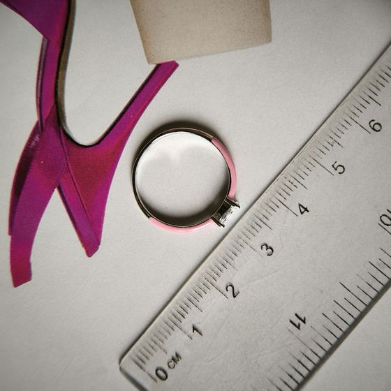 Silver ring with phianites, semallu