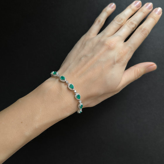 Silver bracelet with agate 7.282ct