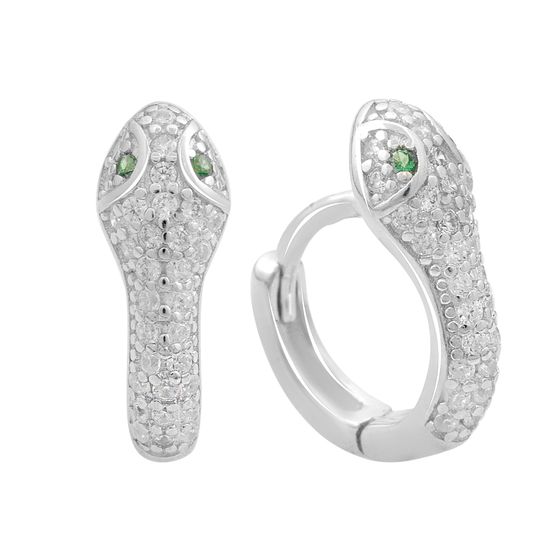 Серебряные серьги с фианитами