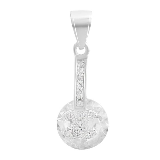 Серебряная подвеска с фианитами