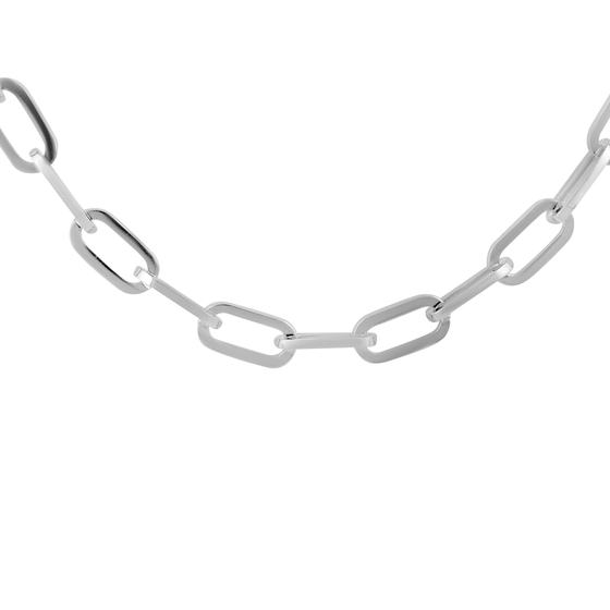 Silver necklace without stones