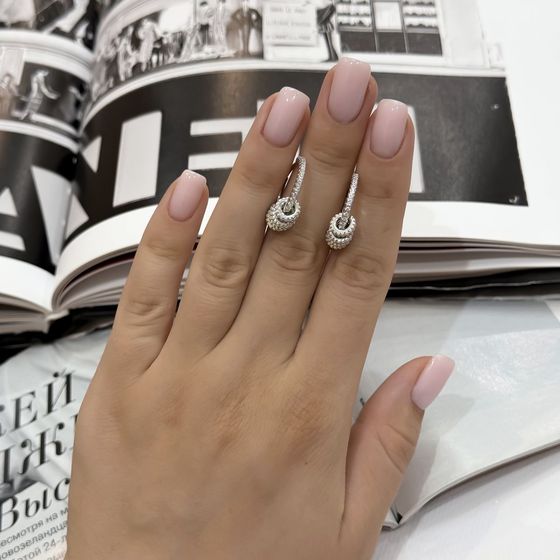 Silver Earrings with Fianites