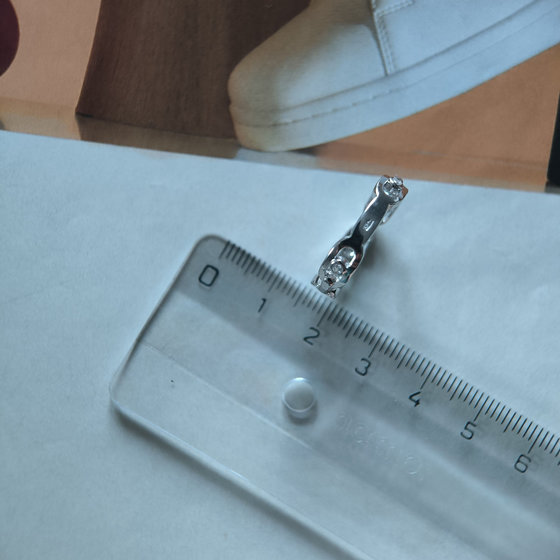 Silver ring with cubic zirconia