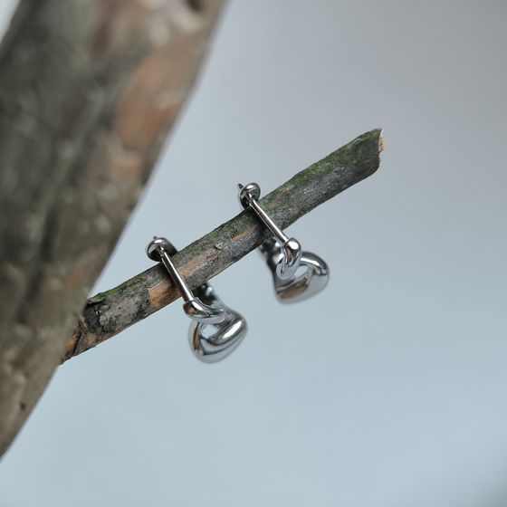 Серебряные серьги без камней