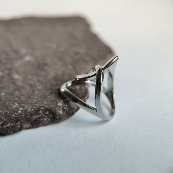 Silver ring without stones