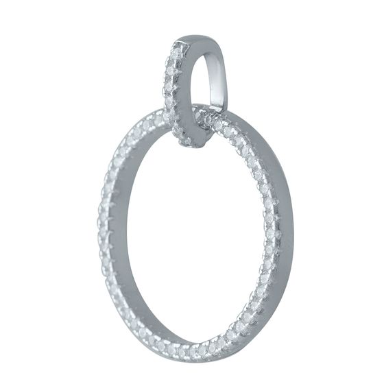 Срібна підвіска з фіанітами