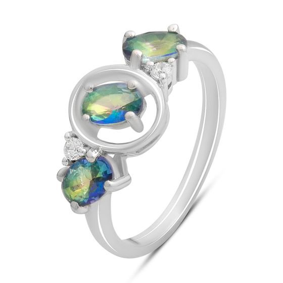 Срібна каблучка з містик топазом 1.075ct