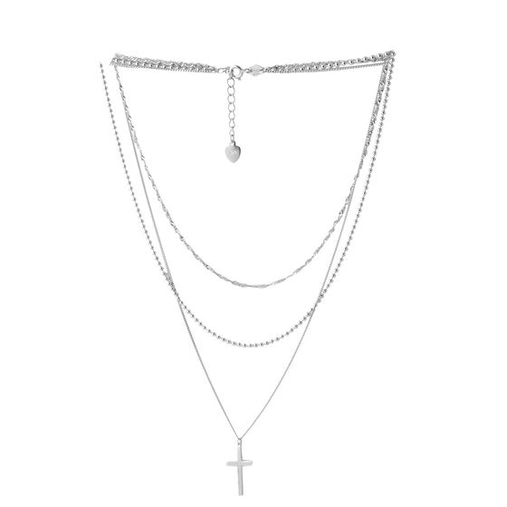 Silver necklace without stones