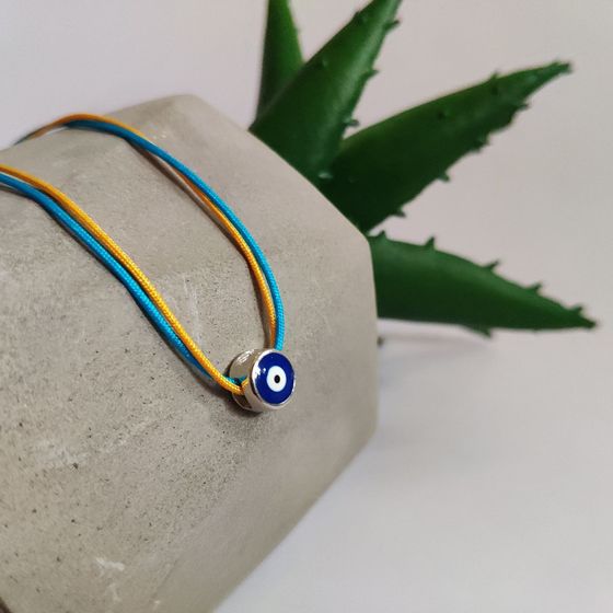 Срібний браслет з емаллю