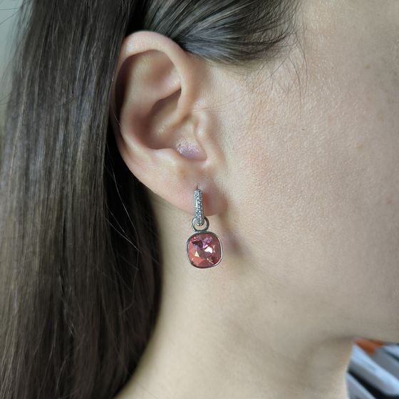 Срібні сережки з фіанітами