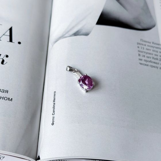 Silver pendant with a 3.411ct alexandrite