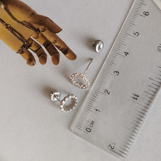 Срібні сережки з фіанітами