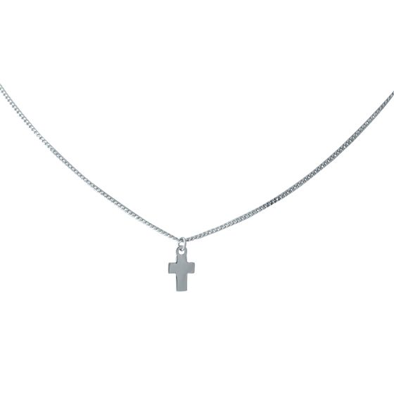 Silver necklace without stones