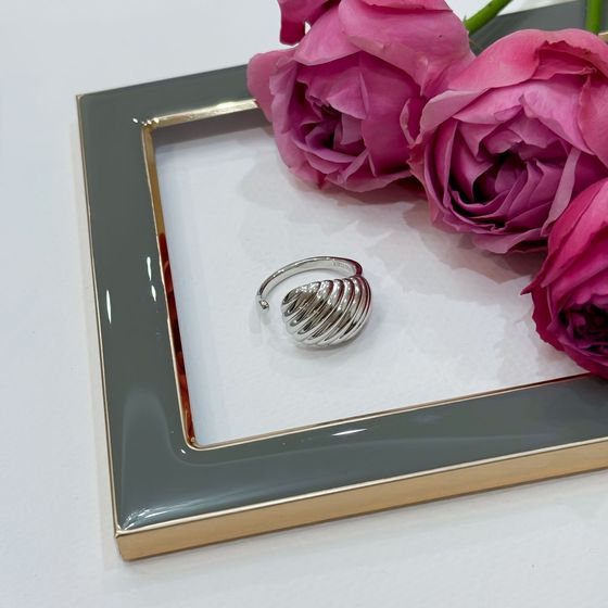 Silver ring without stones