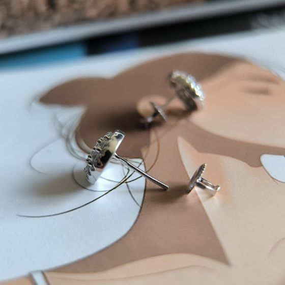 Срібні сережки з фіанітами