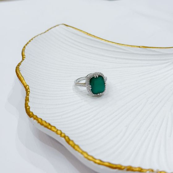 Срібна каблучка з агатом 5,398 карата