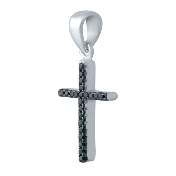 Silver cross with phianites