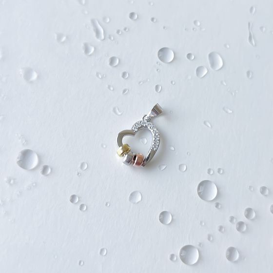 Серебряная подвеска с фианитами